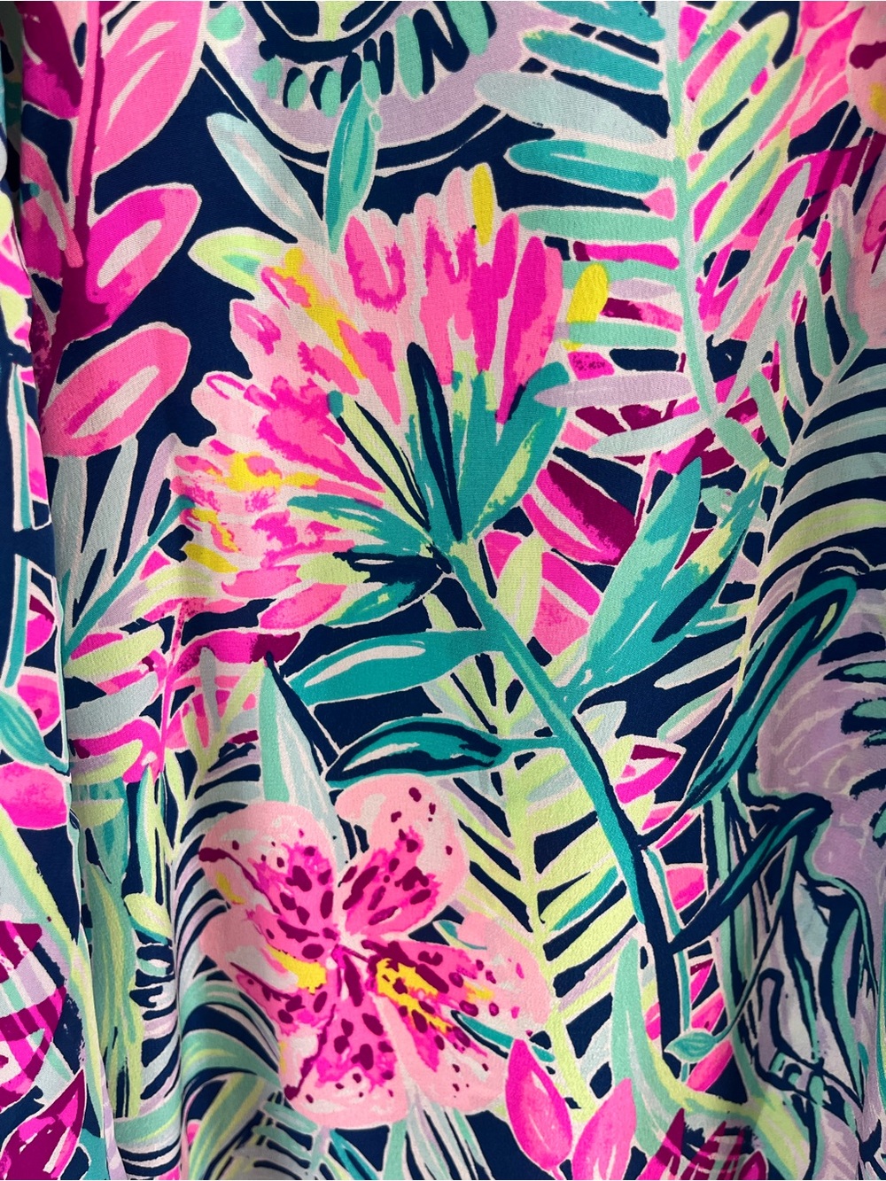 NWT Lilly Pulitzer Elsa Silk Blouse Slathouse Soiree Tropical Floral Medium - Picture 2 of 6